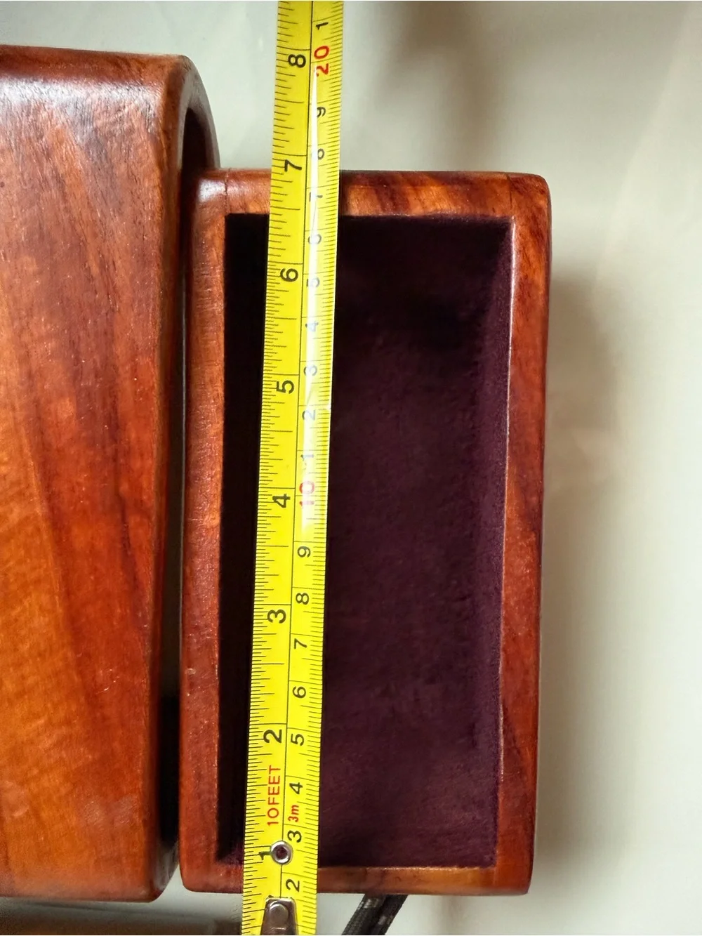 Vintage Handmade in Costa Rica 🇨🇷 Teak Wood Trinket Box - Warm Brown